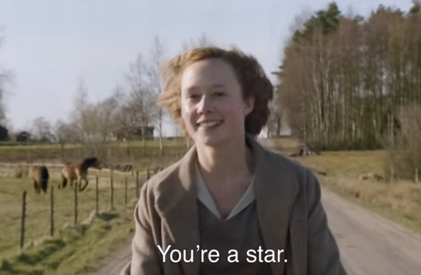 Alba August stars at Becoming Astrid, a film about the life of Astrid Lindgren  (photo credit: screenshot)