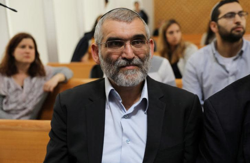 Michael Ben-Ari attends a hearing at Israel's Supreme Court in Jerusalem March 13, 2019 (photo credit: REUTERS/AMMAR AWAD)