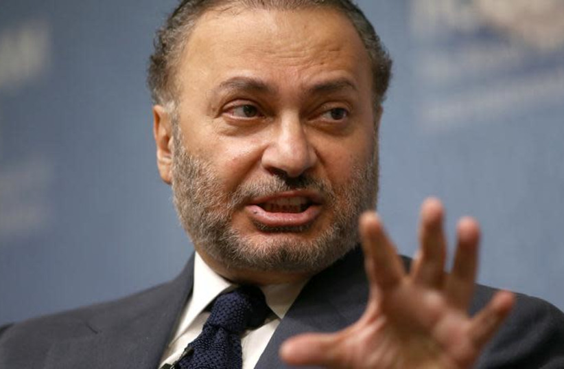 Minister of State for Foreign Affairs for the United Arab Emirates, Anwar Gargash (photo credit: REUTERS/NEIL HALL)