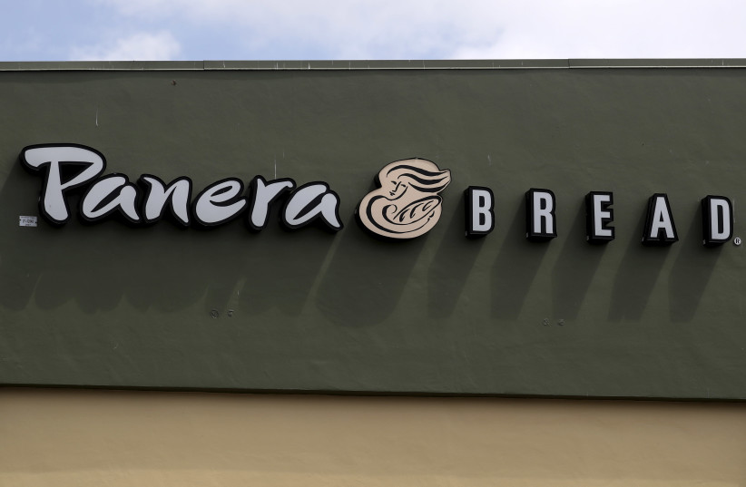 A Panera restaurant logo is pictured on a building in North Miami, Florida March 19, 2016. (photo credit: CARLO ALLEGRI/REUTERS)
