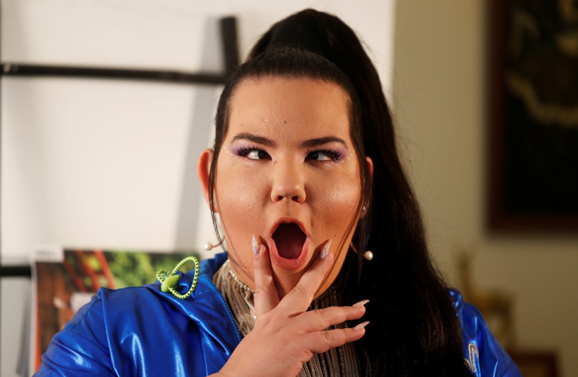 NETTA BARZILAI will tell members of the Foreign Press Association about her momentous year as the Eurovision champion, and how she has been spreading her message of tolerance and inclusion (photo credit: RONEN ZVULUN / REUTERS)
