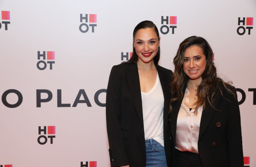  Gal Gadot poses for a photo with HOT CEO Tal Granot Goldstein (photo credit: RAFI DELOUYA)
