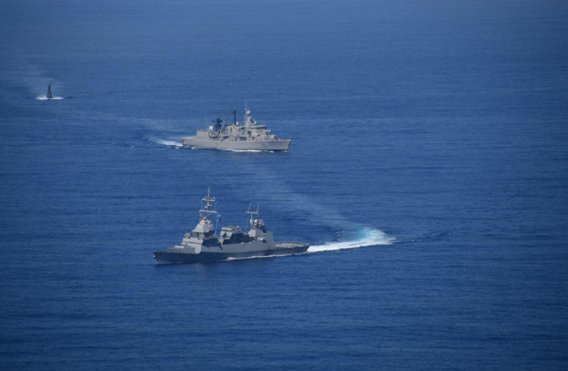 Israeli ships during Nobel Dina 2019 (photo credit: IDF SPOKESPERSON'S UNIT)