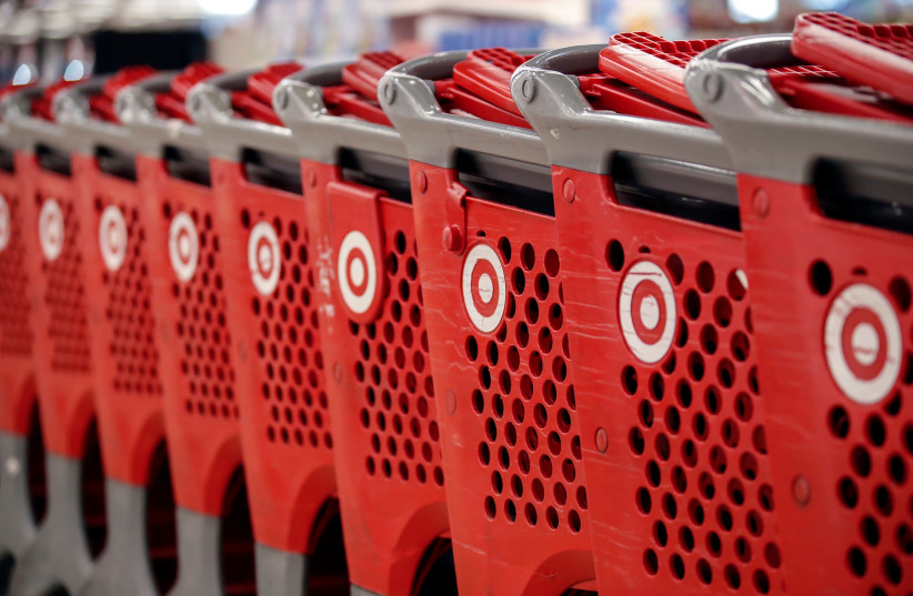 Empty shopping carts are seen before the Black Friday sales event on Thanksgiving Day.  (photo credit: REUTERS)