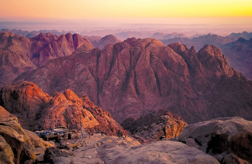 WHAT IS thought to be Mount Sinai today, in Egypt’s Sinai Peninsula. (photo credit: Wikimedia Commons)