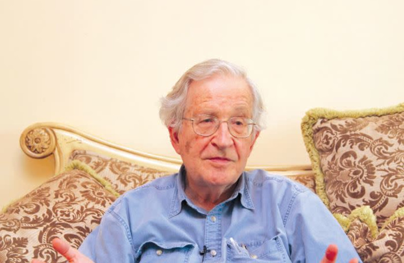 NOAM CHOMSKY is accused by the author of numerous inaccuracies and the projection of ‘a crippling ideological rigidity.’  (photo credit: MAJED JABER/REUTERS)