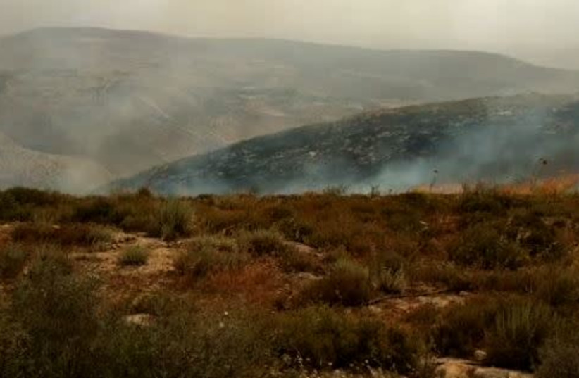 Fire in the West Bank (photo credit: screenshot)