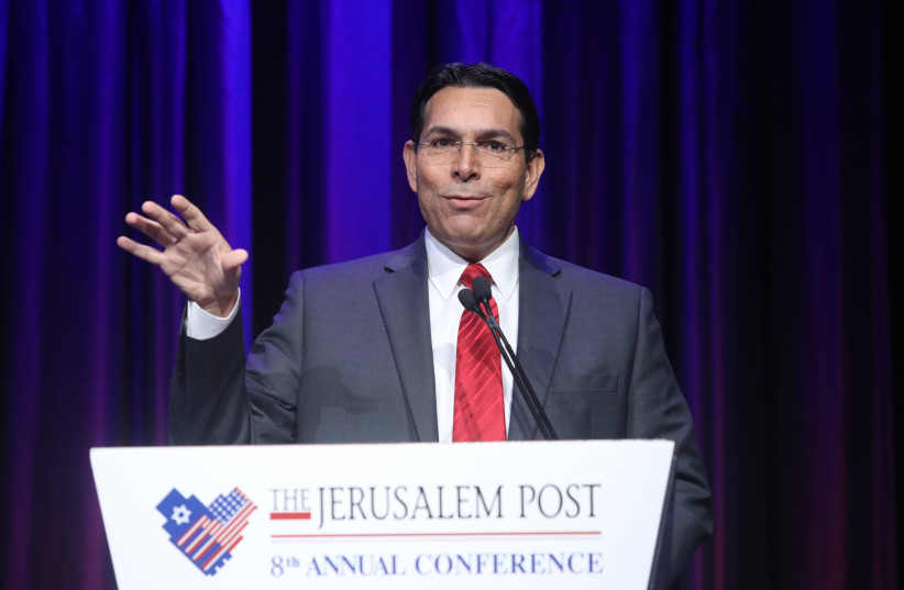 Israel's Ambassador to the UN Danny Danon speaks at the 8th annual Jerusalem Post Conference, New York (photo credit: MARC ISRAEL SELLEM/THE JERUSALEM POST)