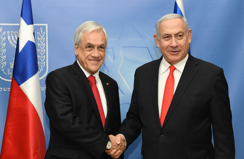 President of Chile Sebastian Pinera and Prime Minister Benjamin Netanyahu   (credit: KOBI GIDEON/GPO)