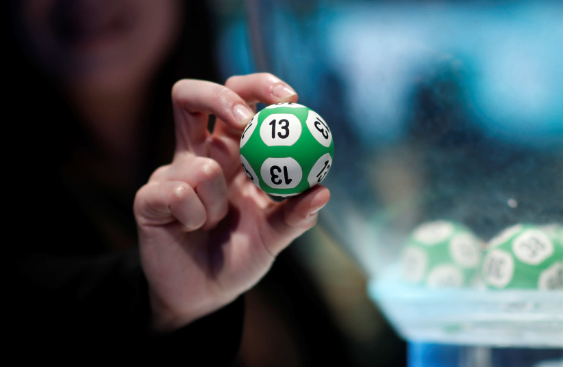 A ball used for the ''Super LOTO'', a lottery game draw, by the French lottery company FDJ (credit: BENOIT TESSIER /REUTERS)