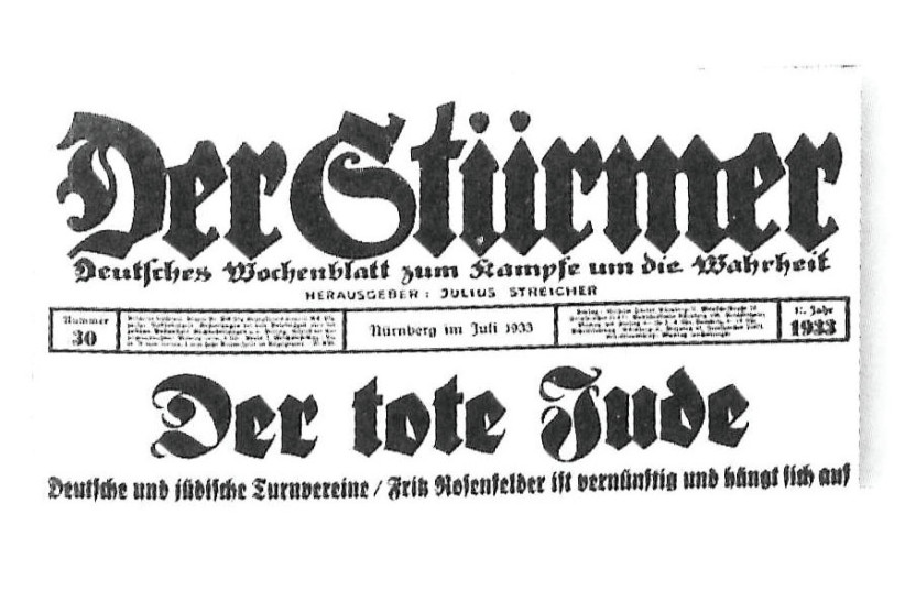 HARVARD HILLEL director Rabbi Jonah Steinberg noted in an email to Hillel affiliates, ‘It is an image one can imagine Julius Streicher, publisher of [notoriously antisemitic Nazi-era weekly] “Der Stürmer,” producing and celebrating.’ (photo credit: Courtesy)