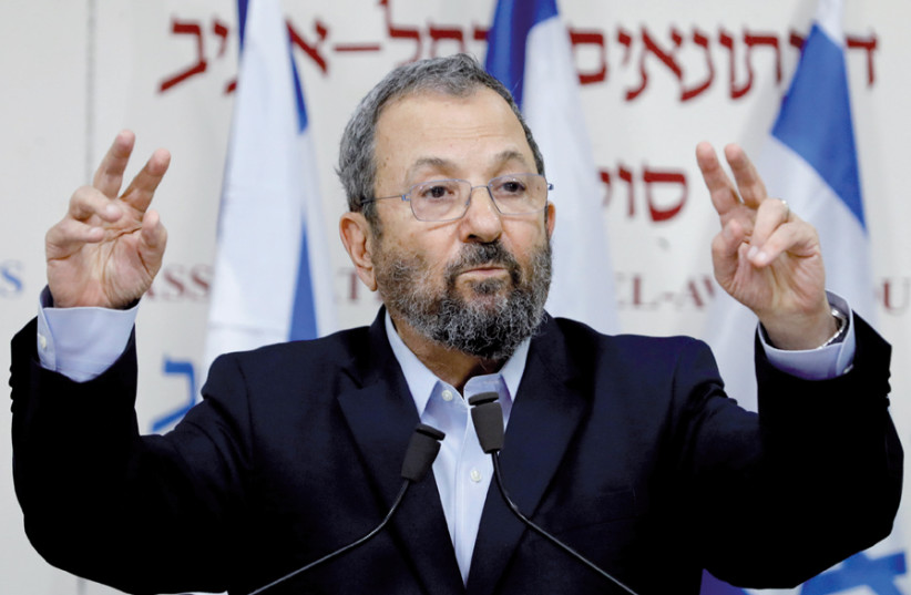 Ehud Barak announces the formation of a new party on June 26 at Beit Sokolov in Tel Aviv (credit: CORINNA KERN/REUTERS)