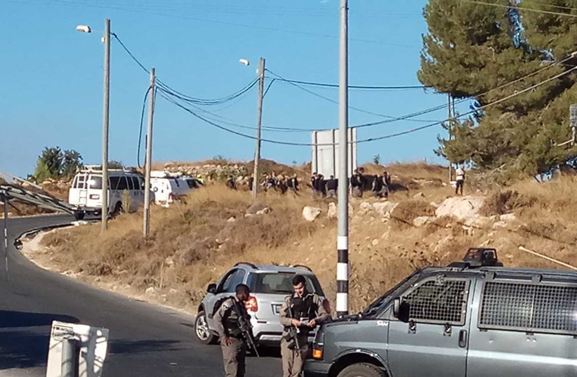 The site where the body of the slain Yeshiva student was found in Efrat  (photo credit: ARIEH SAVIR/ TPS)