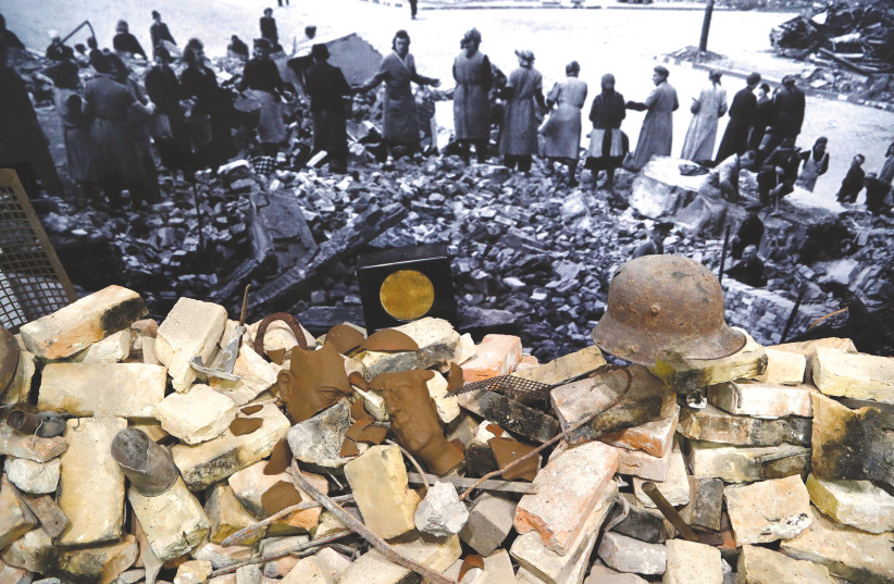 RUBBLE FROM the Nazi era pictured at an exhibition in Berlin (photo credit: REUTERS)