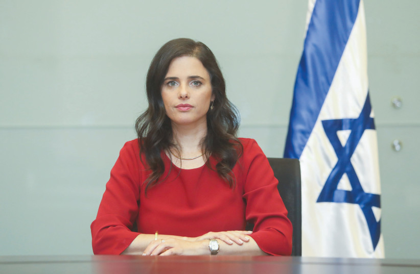 AYELET SHAKED: Without a big, strong United Right there is no chance settlement annexation will happen (photo credit: MARC ISRAEL SELLEM/THE JERUSALEM POST)