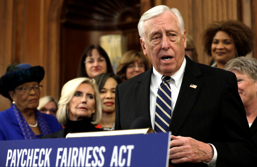 House Majority Leader Steny Hoyer attends House Democrats news conference on Capitol Hill in Washington (photo credit: REUTERS/YURI GRIPAS)