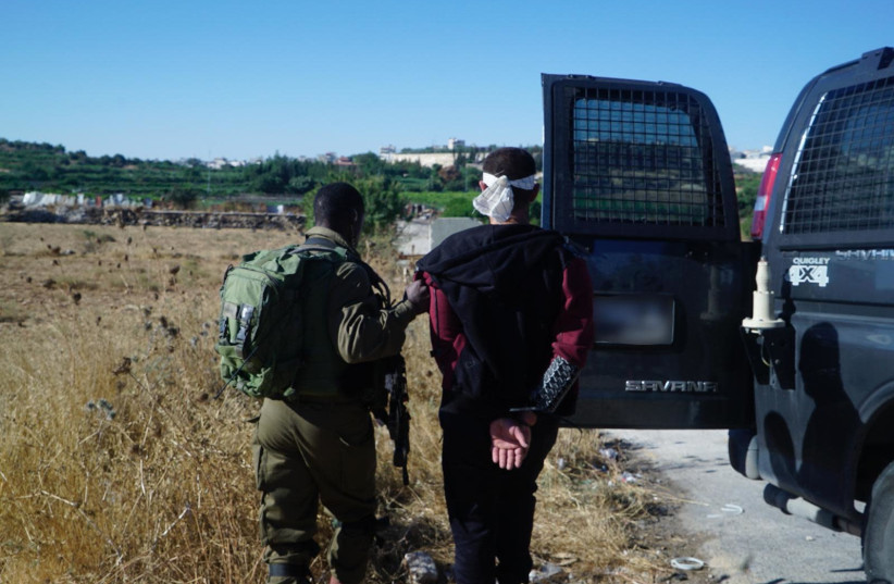 The Israeli military arrested two Palestinians suspected of the murder of Cpl. Dvir Sorek over the weekend on August 10, 2019. (photo credit: IDF SPOKESPERSON'S UNIT)