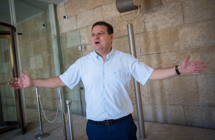 Hadash party leader Ayman Odeh at the Knesset, 2019. (photo credit: MARC ISRAEL SELLEM)