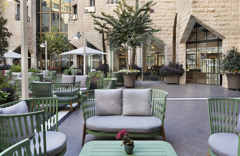 THE COURTYARD of the Inbal Hotel in Jerusalem.  (photo credit: INBAL HOTEL)