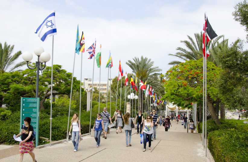 Tel Aviv University students on campus (photo credit: TEL AVIV UNIVERSITY)