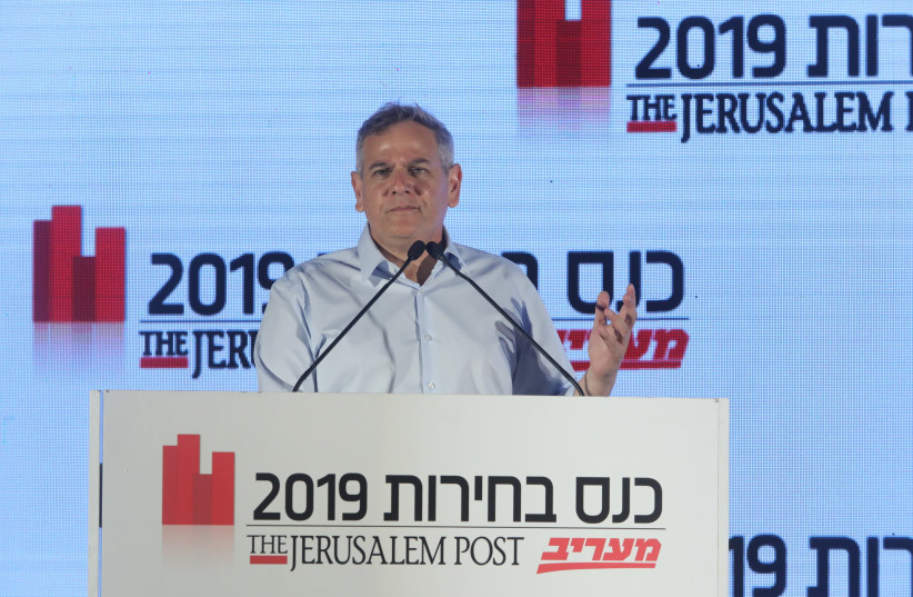 Meretz party leader Nitzan Horowitz speaks at the The Jerusalem Post-Ma'ariv Elections Conference, September 11 2019 (photo credit: MARC ISRAEL SELLEM)