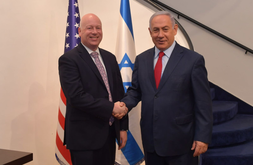 Benjamin Netanyahu and Jason Greenblatt (photo credit: KOBI GIDEON/GPO)