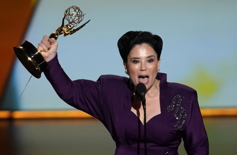 71st Primetime Emmy Awards - Show - Los Angeles, California, U.S., September 22, 2019. Alex Borstein accepts the award for Outstanding Supporting Actress in a Comedy Series for "The Marvelous Mrs Maisel' (photo credit: REUTERS/MIKE BLAKE)