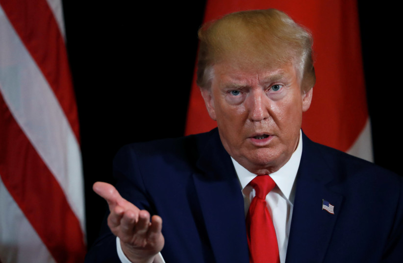 U.S. President Donald Trump speaks during a bilateral meeting on the sidelines of the 74th session of the United Nations General Assembly (UNGA) in New York City, New York, U.S., September 25, 2019 (photo credit: REUTERS)