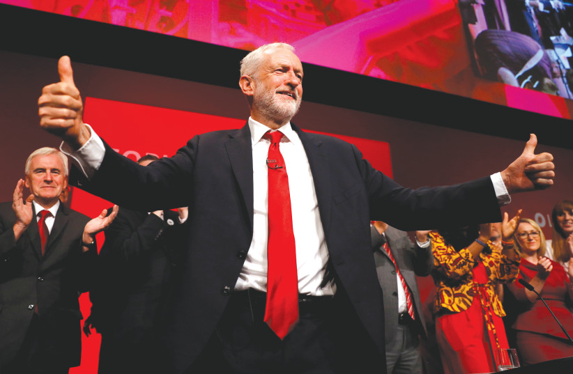 Jeremy Corbyn (photo credit: PETER NICHOLLS/REUTERS)