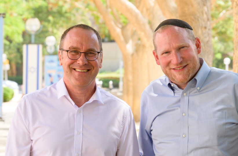 Ben-Gurion University President Prof. Daniel Chamovitz and Nefesh B'Nefesh Co-Founder and Executive Director Rabbi Yehoshua Fass (photo credit: Courtesy)