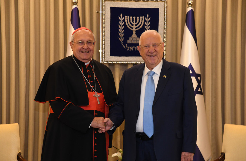 President Rivlin with Cardinal Sandri (photo credit: HAIM ZACH/GPO)