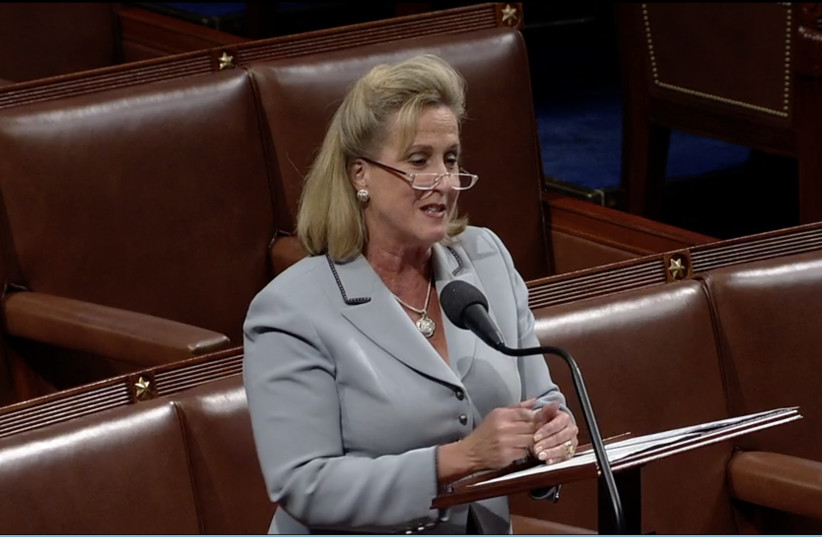 Congresswoman Ann Wagner speaks to the House of Representatives, October 2019  (photo credit: screenshot)