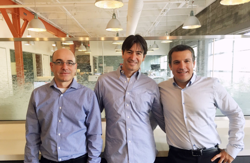 Next Insurance co-founders Nissim Tapiro (L), Guy Goldstein (C) and Alon Huri (R) (photo credit: NEXT INSURANCE/PR)