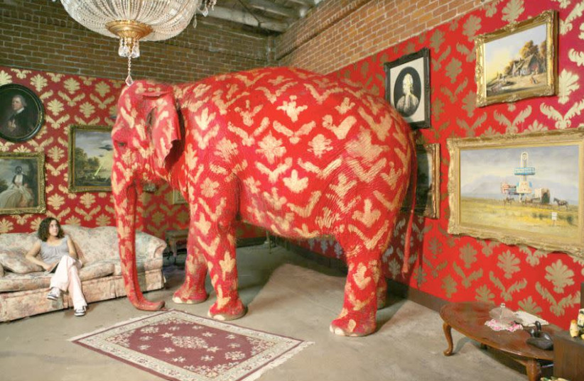 ‘THE ELEPHANT in the Room,’ by #Banksy (photo credit: DUNK/FLICKR)