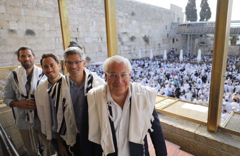 U.S. Ambassador to Israel David Friedman at the Priestly blessing event at the Western Wall, 2019 (photo credit: MARC ISRAEL SELLEM)