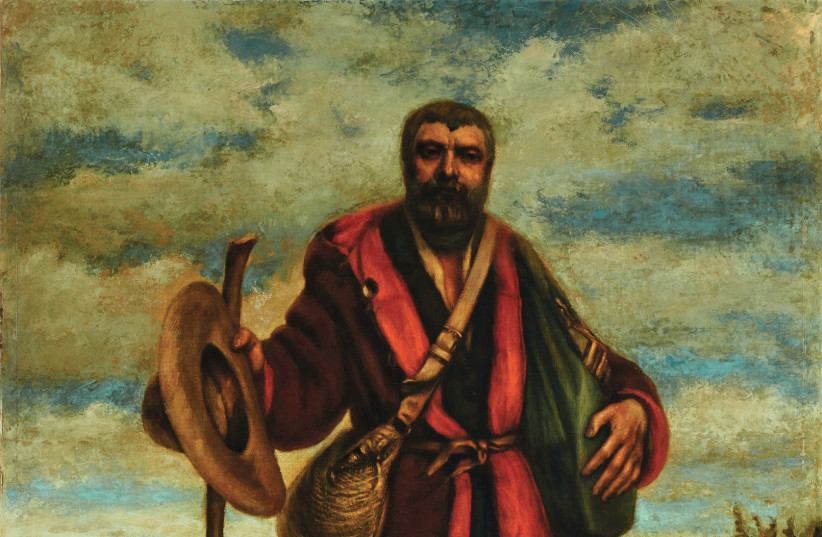 Jean Journet, a travelling preacher who roamed Europe and Texas spreading the theories of Charles Fourier, an utopian socialist thinker in a painting by Gustave Courbeth. Looted by the Nazis, the painting is now on display at the Israel Museum (photo credit: MICK VINCENZ © KUNSTMUSEUM BERN UND KUNST – UND AUSSTELLUNGSHALLE DER BUNDESREPUBLIK DEUTSCHLAND GMB)