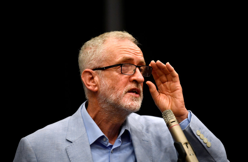 Britain's opposition Labour Party leader Jeremy Corbyn speaks during general election campaign event in Swindon, Britain November 2, 2019 (photo credit: REUTERS)