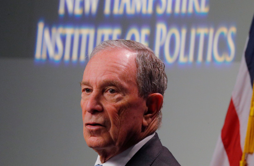 Former New York City Mayor and possible 2020 Democratic presidential candidate Michael Bloomberg speaks at the Institute of Politics at Saint Anselm College in Manchester, New Hampshire, U.S., January 29, 2019. (photo credit: BRIAN SNYDER/REUTERS)