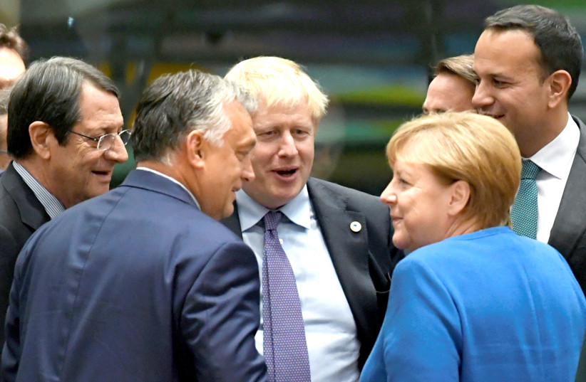EU LEADERS meet last month at a summit in Brussels dominated by Brexit. (photo credit: REUTERS)
