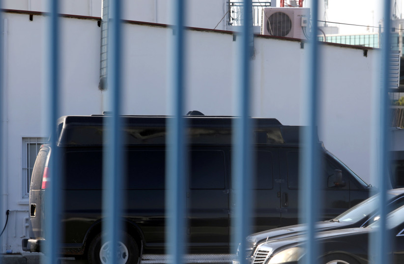 Israeli-owned Intellexa surveillance van ('spy-van') confiscated by Cyprus police (photo credit: YIANNIS KOURTOGLOU/REUTERS)