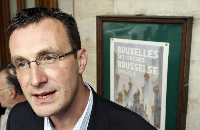 Flemish Region Minister in charge of Brussels Pascal Smet arrives at a celebration to mark Flemish Community Day at Brussels' town hal (photo credit: REUTERS/THIERRY ROGE)