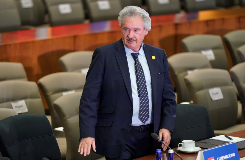 Luxembourg's Foreign Minister Jean Asselborn arrives for a meeting of the North Atlantic Treaty Organization (NATO) Foreign Ministers at the State Department in Washington, U.S., April 4, 2019 (photo credit: REUTERS/JOSHUA ROBERTS)