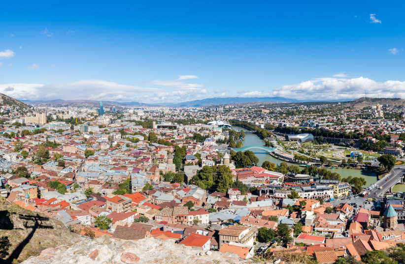 A PANORAMIC view of Tbilisi from Narikala Fortress.  (photo credit: Wikimedia Commons)