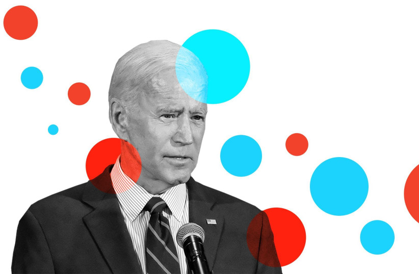 Former Senator and Vice President Joe Biden is a leading candidate to become the Democratic presidential nominee in 2020. (photo credit: JTA/DAVID BECKER/GETTY IMAGES; DESIGN BY GRACE YAGEL)