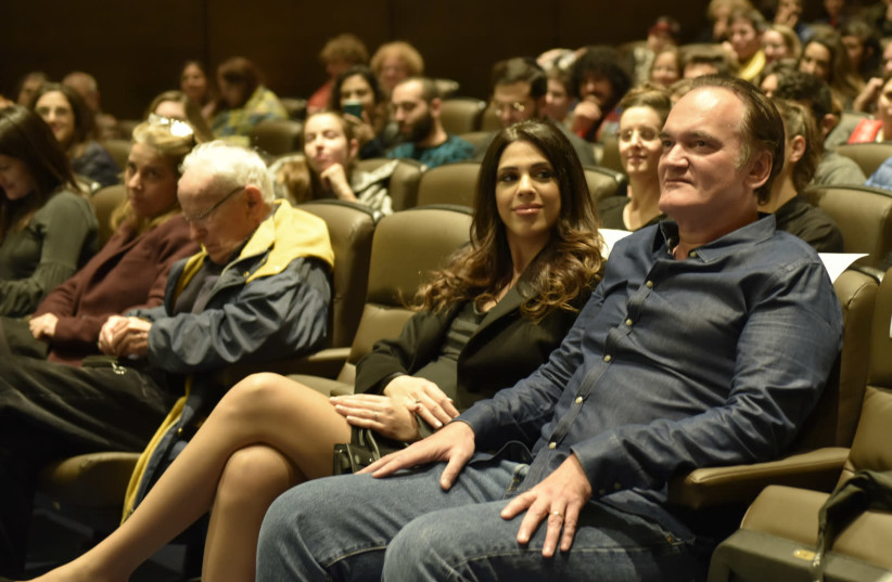 Quentin Tarantino at the Jerusalem Cinemateque on December 14, 2019. (photo credit: SHAUL WEINSTEIN)