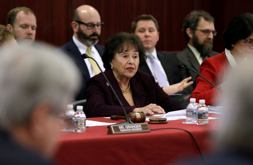House Appropriations Committee Chairwoman Nita Lowey (D-NY), serving as the Chairwoman of a bipartisan group of U.S. lawmakers from both the U.S. Senate and House of Representatives, opens their first session as they start a first public session to discuss the U.S. federal government shutdown and bo (photo credit: REUTERS/YURI GRIPAS)