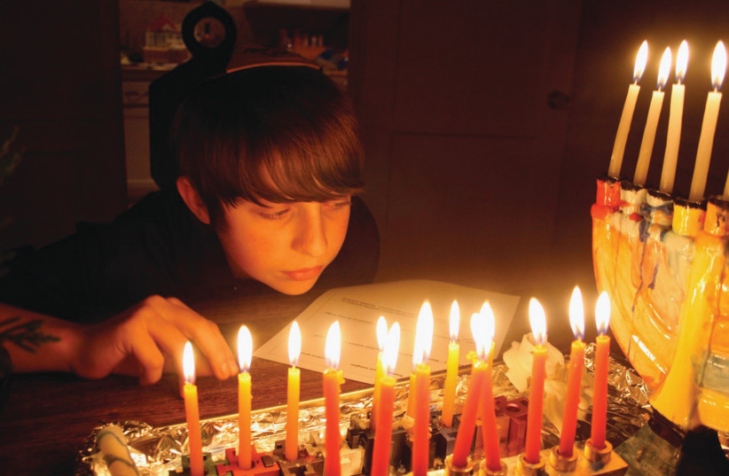 A GLASER family Hanukkah: Let us light double ‘chai (photo credit: SAM GLASERY)