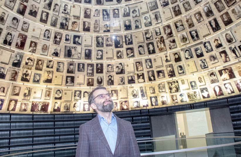 DR. ARKADAI ZELTSER in the Hall of Names at Yad Vashem, Jerusalem. (photo credit: YAD VASHEM)