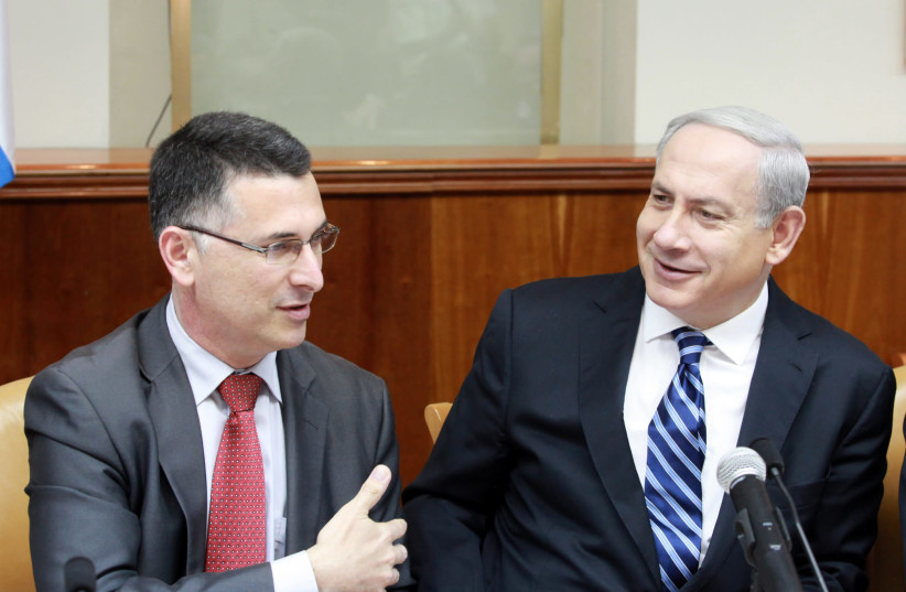 Challenger Gideon Sa’ar and Prime Minister Benjamin Netanyahu, leader of the Likud (photo credit: COURTESY/MARC ISRAEL SELLEM)