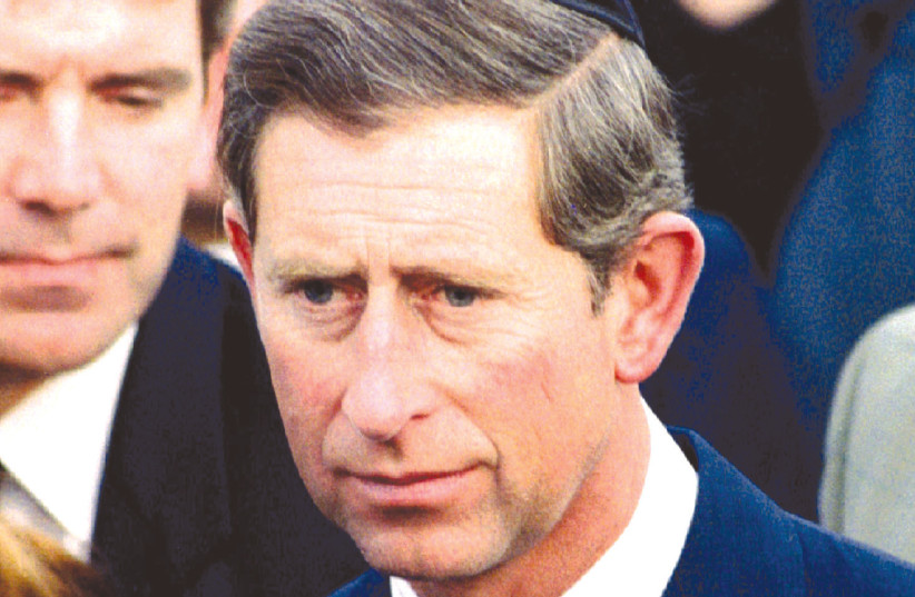 PRINCE CHARLES joins the funeral procession of prime minister Yitzhak Rabin in November 1995. (photo credit: KEVIN LAMARQUE/REUTERS)